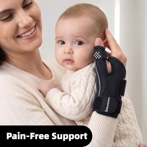 bluetears Thumb Brace Support, Breathable Thumb Spica Splint Stabilizer L/XL（Fit both Hand)