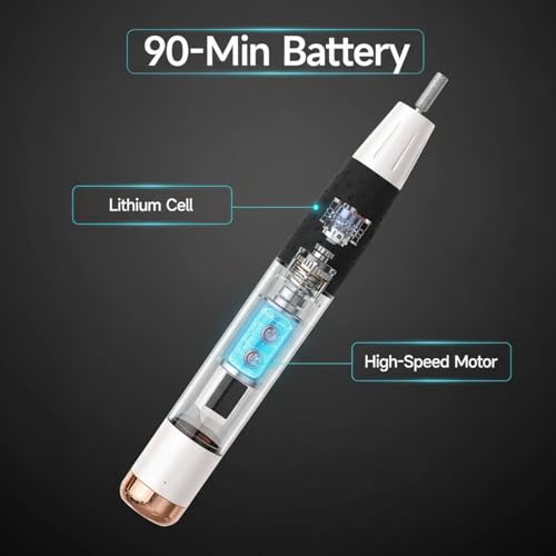 Electric Nail Drill Professional Cordless Portable Nail File Kit for Women White
