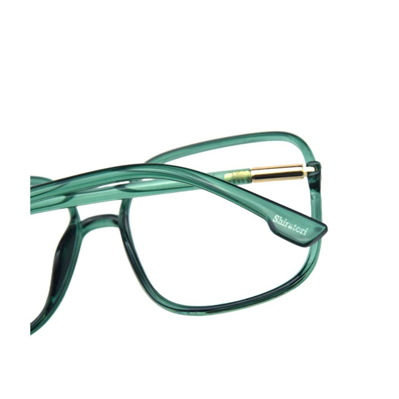 Shiratori Woman's New Retro Blue Light Blocking Glasses Big frame Nerd Eyeglasses Frame Anti Blue Ray Computer Game Glasses Green - BeesActive Australia