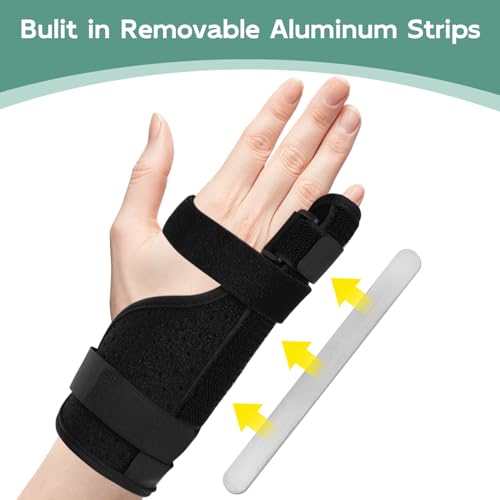 Pinky Finger Splint, Trigger Finger Splints for Little Finger, Pinky Hand Support Brace for Left & Right Hand, Metacarpal Wrist Fingers Immobilizer for Arthritis, Tendonitis, Injury