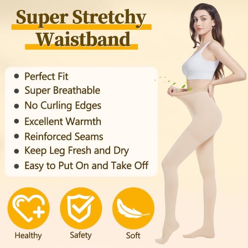 15-20 mmHg Medical Graduated Compression Pantyhose for Women Men 4X-Large Beige