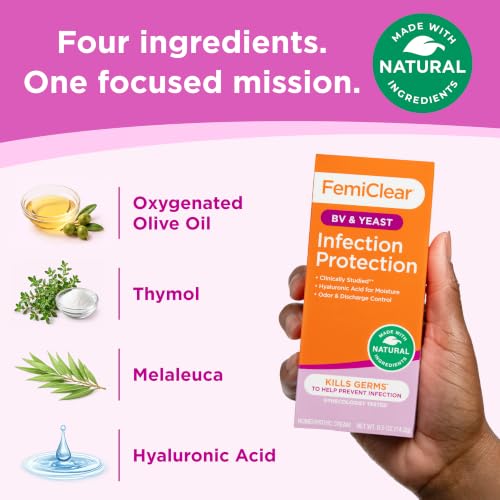 FemiClear BV & Yeast Infection Protection Cream, 0.5 Oz 0.5 Ounce