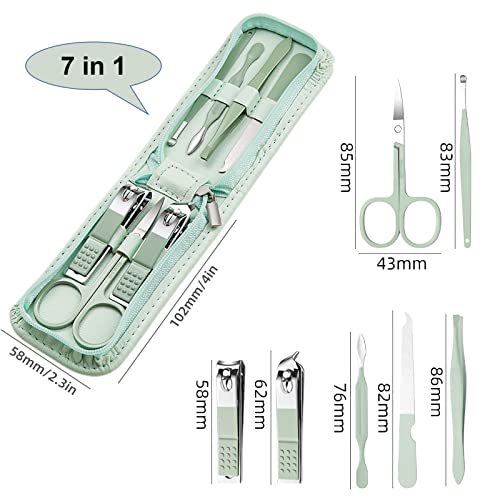 Manicure Set Nail Clippers Pedicure Kit 7 Pcs Travel Nail Kit