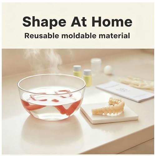 Dentures DIY Kit,Moldable Temporary False Teeth,at Home Partial Denture Kit for Upper & Lower,Fake Teeth,Men and Women