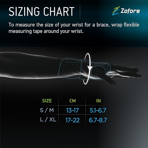 ZOFORE SPORT Carpal Tunnel Wrist Brace Night Support, Right hand - S/M 2 strap brace Right S/M