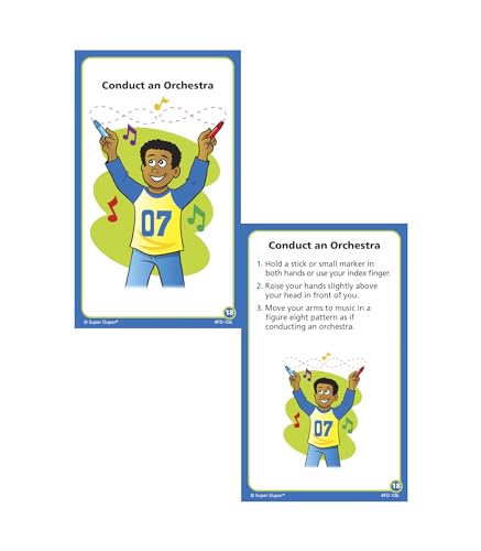 Super Duper Publications | Upper Body and Core Strength Fun Deck | Occupational Therapy Flash Cards | Gross Motor Movement Activity | Educational Learning Materials for Children