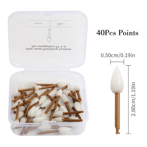 40pcs Dental Polishing Points One-Step Pre-Polishing Finishing Kit P7 1.0