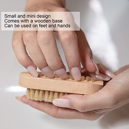 Nail Brush Wooden Two-sided Hand and Nail Brush Fingernail Brush for Nail Cleaning and Scrubbing Fingernail & Toenail brushes for Women, Men, Girls, Manicure Pedicure Nail Scrubber Home & Salon