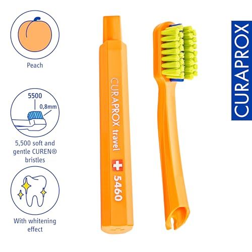 Curaprox Ortho Travel Set, Orange, Set with CS 5460 Ortho, Toothpaste, IDB