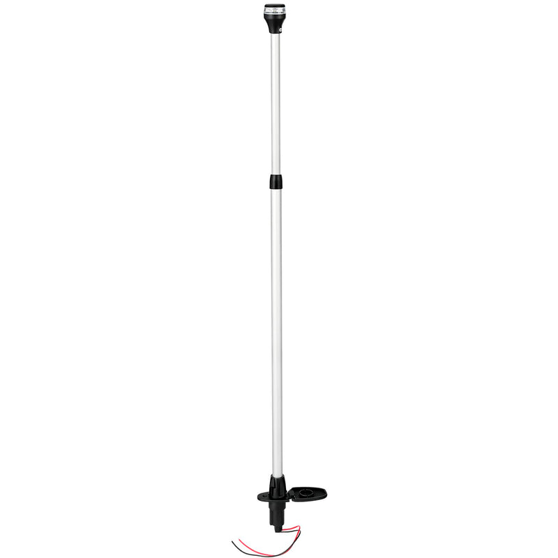 MARINE SYSTEM Boat Telescoping Pole Stern Light with Base, 360 Degrees All Round Led Anchor Light, Height adjustable from 27"- 41" for Yacht, Bass boat and Fishing Boat, 10-24 VDC, 1W - BeesActive Australia