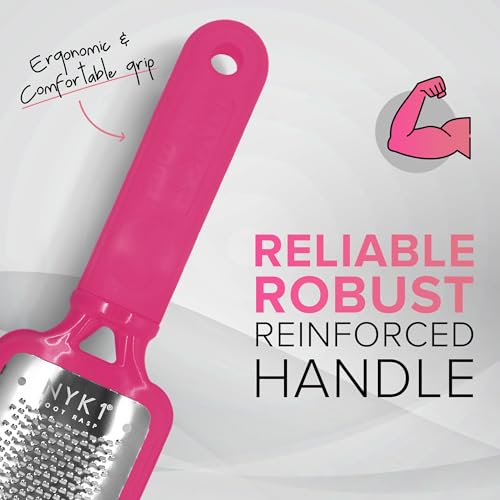 NYK1 RUSTPROOF Foot File Callus Remover for Feet | Pink Pink Megafile
