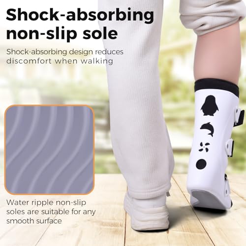 Pediatric Walking Boot For Kids,Fracture Boot for Kids, Orthopedic Support Shoe for Youth Ankle Break Injury, Kid's Stress Metatarsal Bone Fracture, Broken Foot or Toe Recovery Cast, Right(M) Medium
