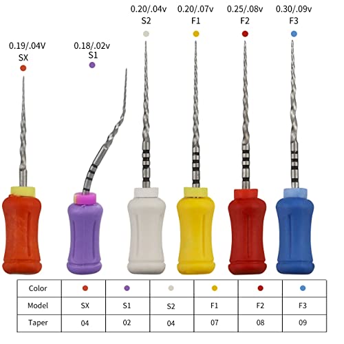6pcs/Box 21/25mm Bendable NiTi Hand Use Super Rotary Files Dentist Files Shaping Finishing Tools (21MM) 21MM