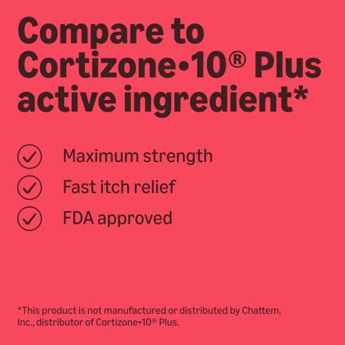 Amazon Basics Max Strength Anti-Itch Cream, Hydrocortisone 1% Intensive Healing Formula, Itch Relief for Bug Bites, Eczema, Psoriasis, Poison Ivy, Oak and Sumac, 1 ounce (Previously Amazon Basic Care)