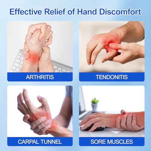 CHIYAN Carpal Tunnel Wrist Brace with Copper Arthritis Glove, Left and Right Hand Wrist Support for Day Night - LXL
