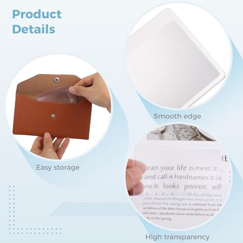 200 Pieces Thin Fresnel Lens, Credit Card Size Pocket Magnifier, Portable Magnifying Lens for Reading, 3.3 x 2.2 Inches Magnifying Lens Cards