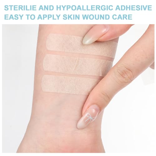 Wound Closure Strips 24 Steri Skin Closures Strip Breathable Sutures Bandage Stitch-Free Wound Repair, 12x100mm M
