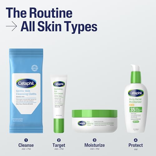 Cetaphil Cleansing Face & Body Wipes, Fragrance Free, 25ct, 3-Pack