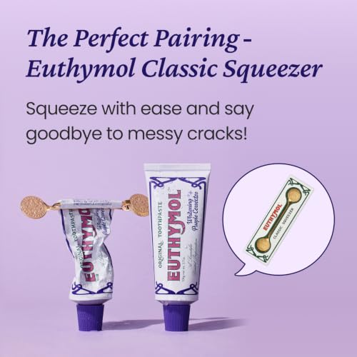 EUTHYMOL Vintage Purple Whitening Silver Duo - Purple Toothpaste & Squeezer