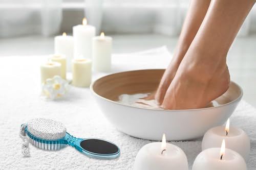 DecorRack 4 in 1 Pedicure Paddle Kit with Pumice Stone, Purple (1 Pack)
