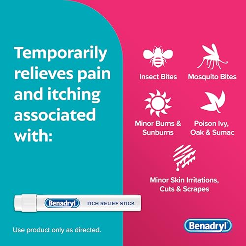 Benadryl Itch Relief Stick, Extra Strength, 0.47 fl. Oz 0.47 Fl Oz (Pack of 1)