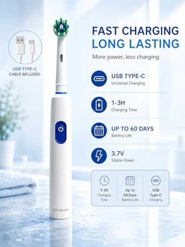 Sonic Electric Toothbrush Rechargeable 5 Modes, IPX7 Waterproof