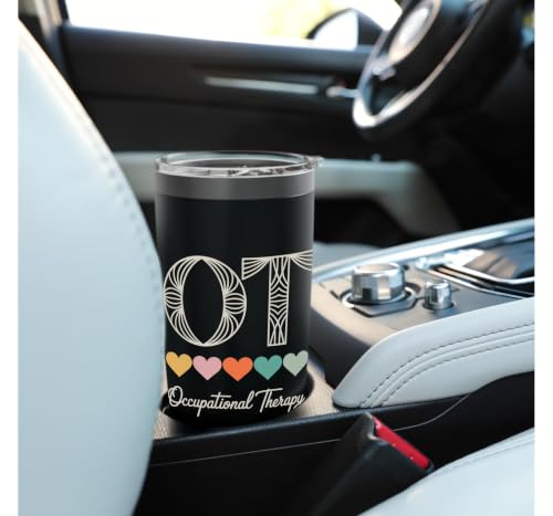 Funny OT Mental Health Occupational Therapy Stainless Steel Insulated Tumbler Black 20 Ounces