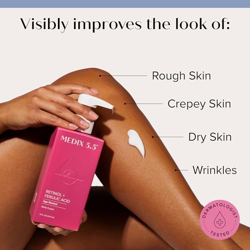 Medix 5.5 Retinol Cream + Collagen Cream Skincare Set Moisturizer Body & Face Lotion | Firming Body Lotion Set Reduces Look Of Sagging Skin, Cellulite, Sun Damage & Crepey Skin For Women, 2PC Bundle Collagen + Retinol Cream 2 Piece Set