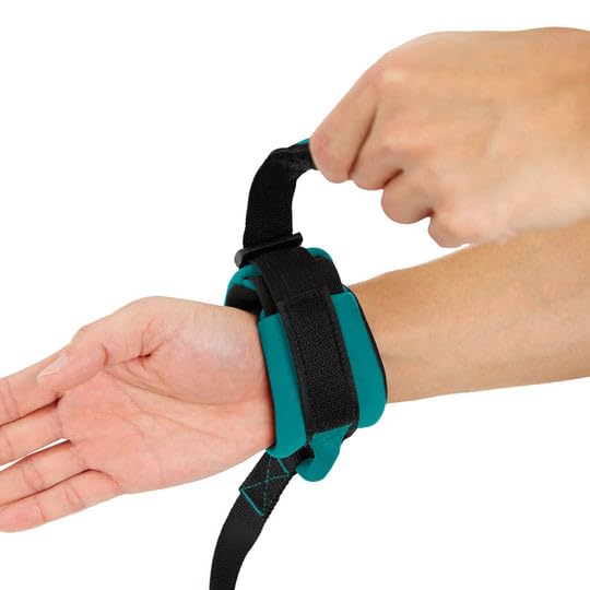 Gooby Neoprene Wrist Band Sport Leash - Turquoise, 6 FT - Comfortable Hands Free Leash with Elastic Band for Small, Medium and Large Dogs Wrist Band-Turquoise 6 Feet - BeesActive Australia