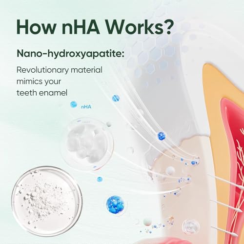 MySmile Fluoride Free Nano Hydroxyapatite Toothpaste for Sensitive Teeth, Strengthens Enamel, Remineralizes & Whitens Teeth, Freshens Breath for Adults, SLS Free, Misty Mint, 4.2 oz 4.2 Ounce (Pack of 3)