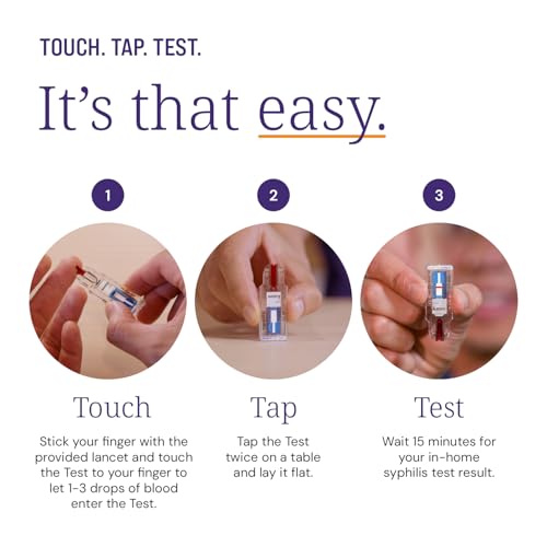 First To Know® Syphilis Test, in Home Fingerstick Blood Test with in Home Result in 15 Minutes, Discrete, Lab Accurate Testing (1 Test)