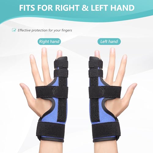 Boxer Fracture Splint, Pinky Finger Splint, Adjustable Two Finger Brace for 4th or 5th Finger, Metacarpal Splint Hand Brace for Arthritis Fracture Broken Mallet Dislocated Trigger Finger(XS) XS