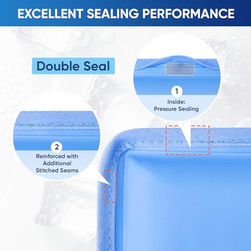 APEXUP Gel Ice Packs for Injuries Reusable, Flexible Double Sided Cold Packs for Injuries, Ice Pack for Knee, Shoulder, Back, Hip, Leg, Arm (Blue, 8"x5.5", 1PK) Blue S-1PK (8"x5.5")