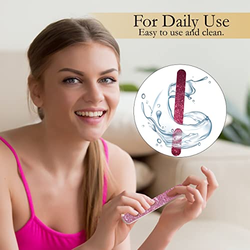 P2P Nails Glitter Colorful Nail File Strips - Manicure and Pedicure Nail Buffers - Double Sided Filers for Shaping and Smoothing Toenails and Fingernails (Regular, 20) Regular