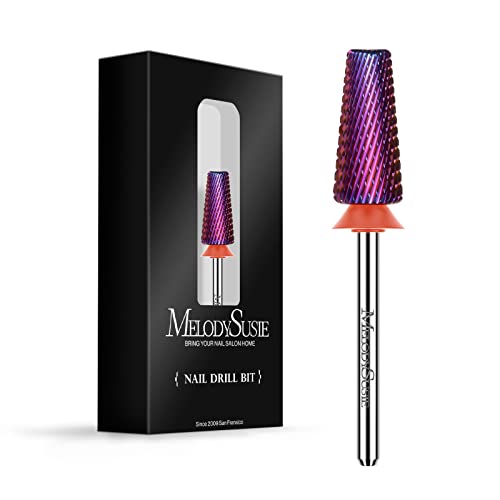 MelodySusie 5 in 1 Nail Drill Bits with Ceramic Nail Drill Bit