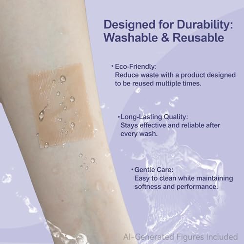 Ourmed Silicone Scar Removal Sheets (1.6" x 6", Pack of 5) Medical Grade Silicone Scar Removal Sheets, Hypoallergenic for New and Old Scars – Surgery, Burns, Acne, Keloids, Stretch Marks, C-Section 1.6"x 6" (5 Pcs)