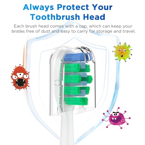 Replacement Brush Heads for Waterpik Sensonic Complete Care Toothbrush White(pack of 10)