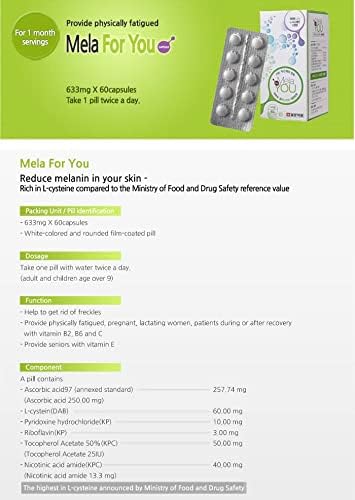 Rush of orders SNS trending product Korean beauty supplement Yanmera Nursing Mela For You 60 tablets Spots Keratin Cysteine Melanin Supplement Spots Freckles Relaxation whitening Tone up Beauty supplement Beautiful facial skin - BeesActive Australia