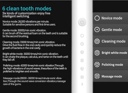Two Pack Electric Toothbrush Rechargeable Toothbrushes for Adults and Teens with 8 Brush Heads