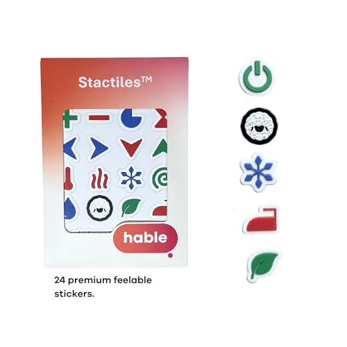24 Tactile Stickers for Washing Machine & Dryer - Marking Aid for Blind & Visually Impaired - Water & Steam Resistant - Unique Laundry Symbols - Premium Quality