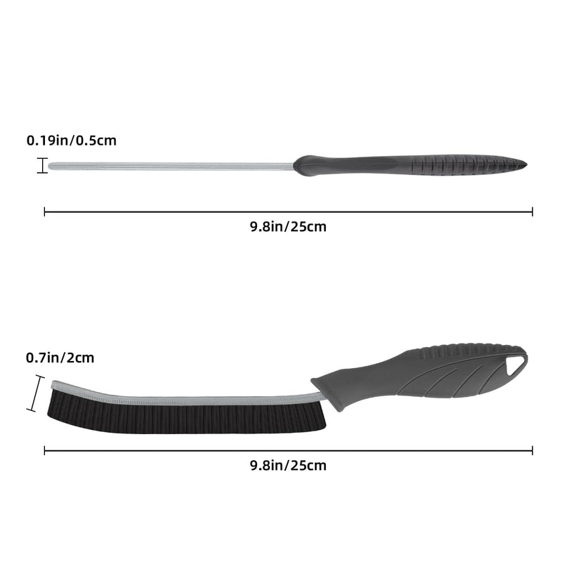 SXhyf Cleaning Brush - Hard Bristle Crevice Cleaning Brush, Multifunctional Gap Cleaning Scrub Brush, Cleaning Tools for Household Use, Home, Kitchen, Bathroom, Window, Vehicle, Faucets, Toilet, Grout Black Handles - BeesActive Australia