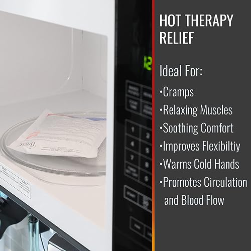 DMI Hot & Cold Reusable Gel Compress, Microwavable, Relieves Swelling and Pain, Increases Blood Flow, Warms Cold Hands & Feet, Ideal for Emergency First Aid, Pack of 2, One Small and One Large Pack