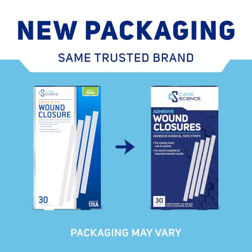 Care Science Adhesive Wound Closure Strips, 1/4 x 4in, 30 Count 1/4 x 4 in