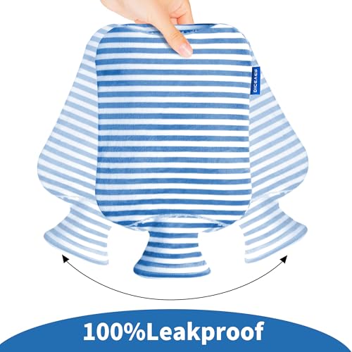 Hot Water Bottle, 2L Hot Water Bag with Cover for Menstrual Cramps, Neck and Shoulder Pain Relief, Hot and Cold Therapies, Hand Feet Warmer, Warm Water Bag with Hand Pocket, Blue scs-tw-blue
