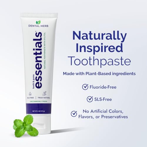 Dental Herb Company Essentials Fluoride-Free Toothpaste, 3 Pack, 4 oz