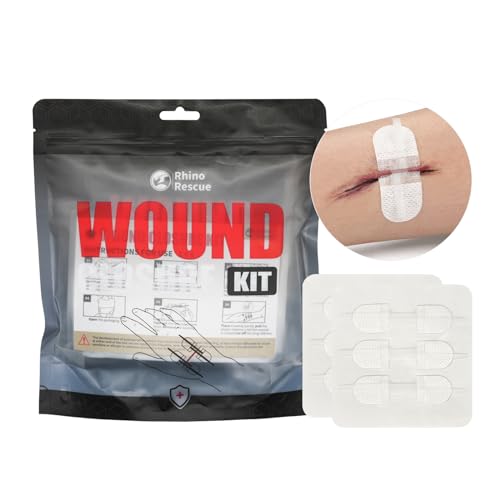 RHINO RESCUE Wound Closure Kit for Small Cuts, Burn Kit for Ⅰ& Ⅱ Degree Burns