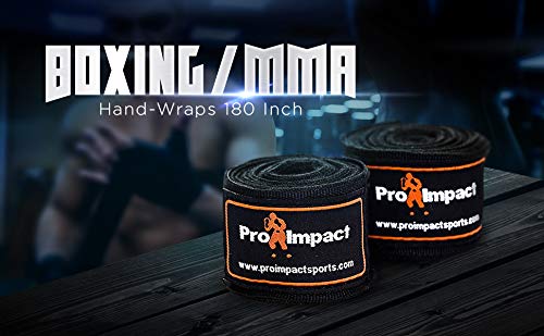 Pro Impact 180 Inch Mexican Style Boxing Hand Wraps – Stretchable Wrist & Knuckle Support for MMA, Muay Thai, Kickboxing, Heavy Bag & Combat Training – Men & Women Purple