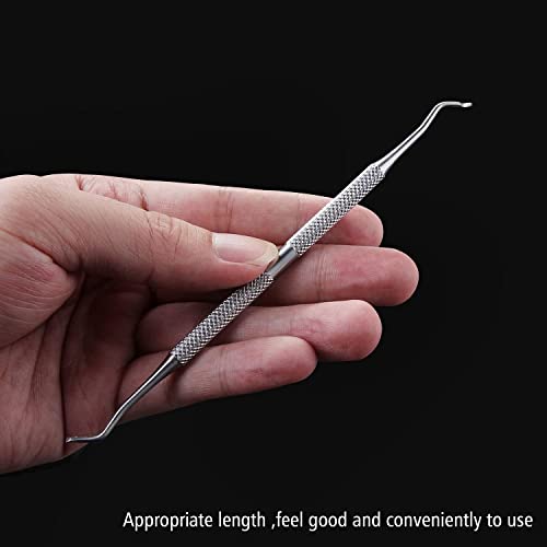 FAMILIFE 13pcs Stainless Steel Manicure Set And L07 100% Stainless Steel Ingrown Toenail File and Lifter Double Sided with Storage Case