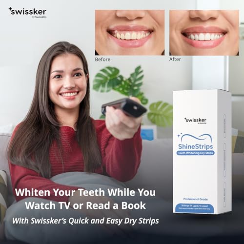 Swissker by Swissklip ShineStrips Teeth Whitening Strips – Whiter Teeth