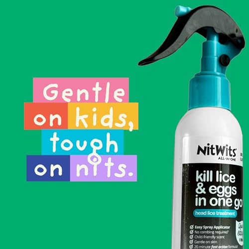 NitWits All-in-One Lice Treatment Spray, Kills Super Lice & Eggs, 120ml